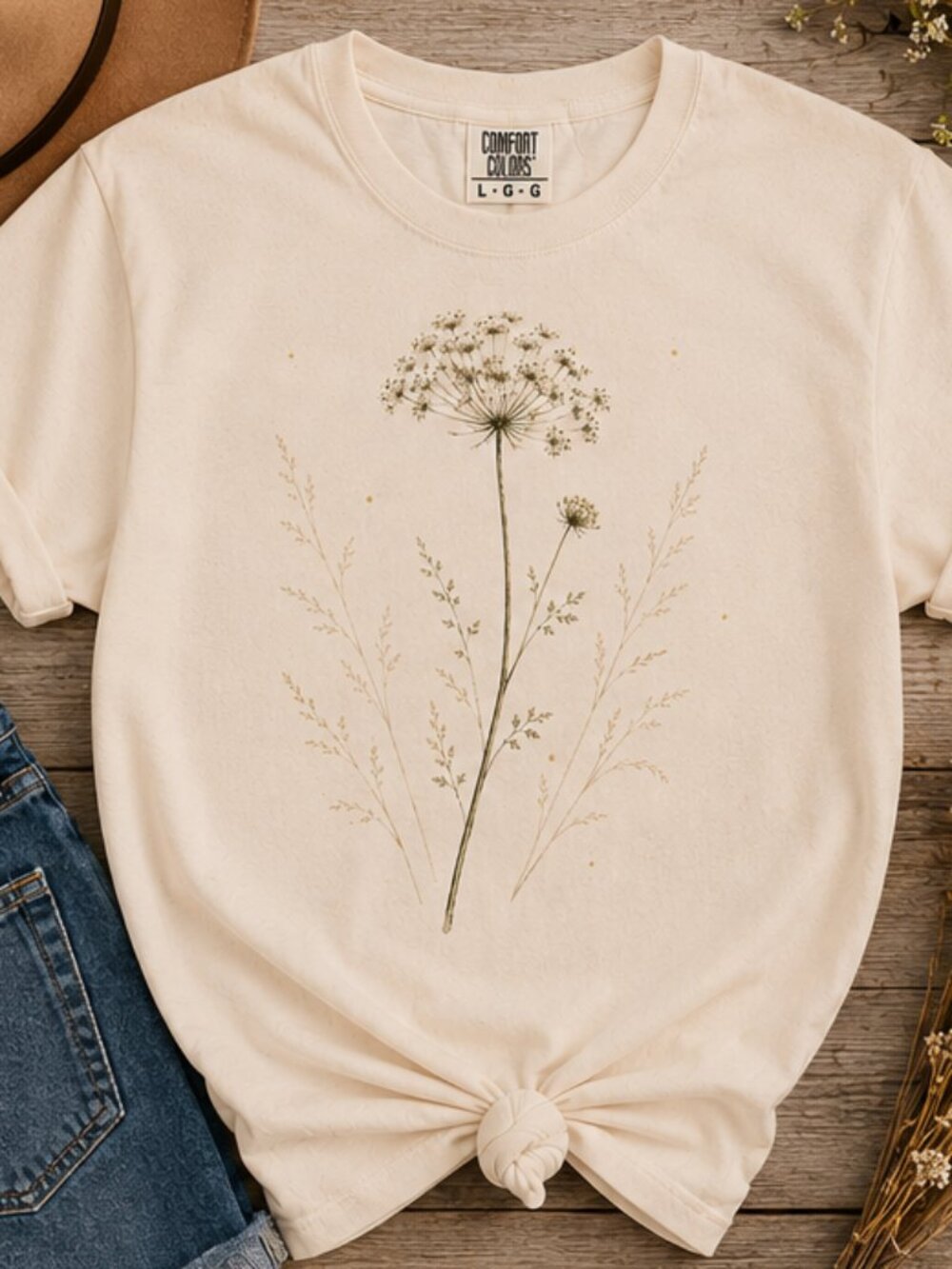 Firefly Nights Botanical Tee | Comfort Colors 1717 | With Bliss
